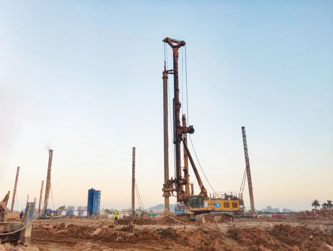 XCMG Rotary Drilling Rigs Contributing to Drilling the Granite Formation in Guangzhou Clean Energy Storage Base Project